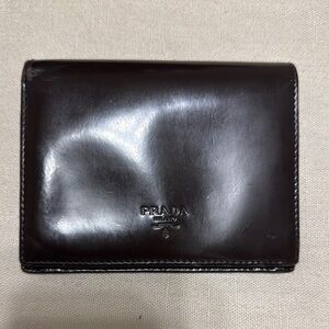 Authentic Prada Bifold Wallet – Dark Brown/Black